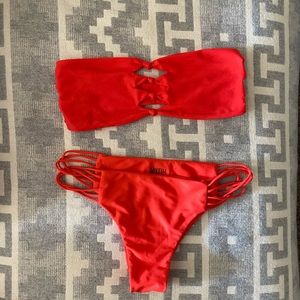 Mikoh Monaco knotted Bandeau bikini set